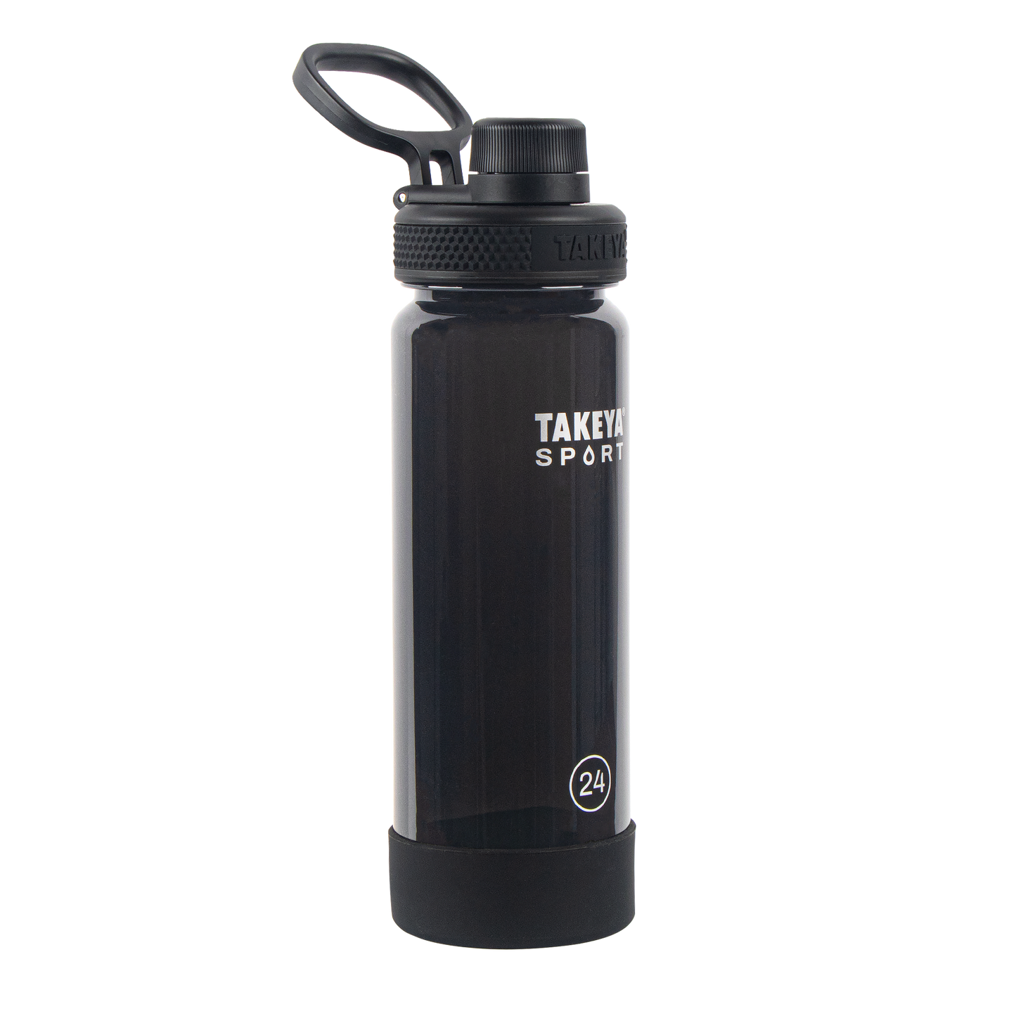 tritan-sport-water-bottle-with-spout-lid-x6 51664-TKS-Tritan-Spout-24-GrandSlamBlack-frontangle.png