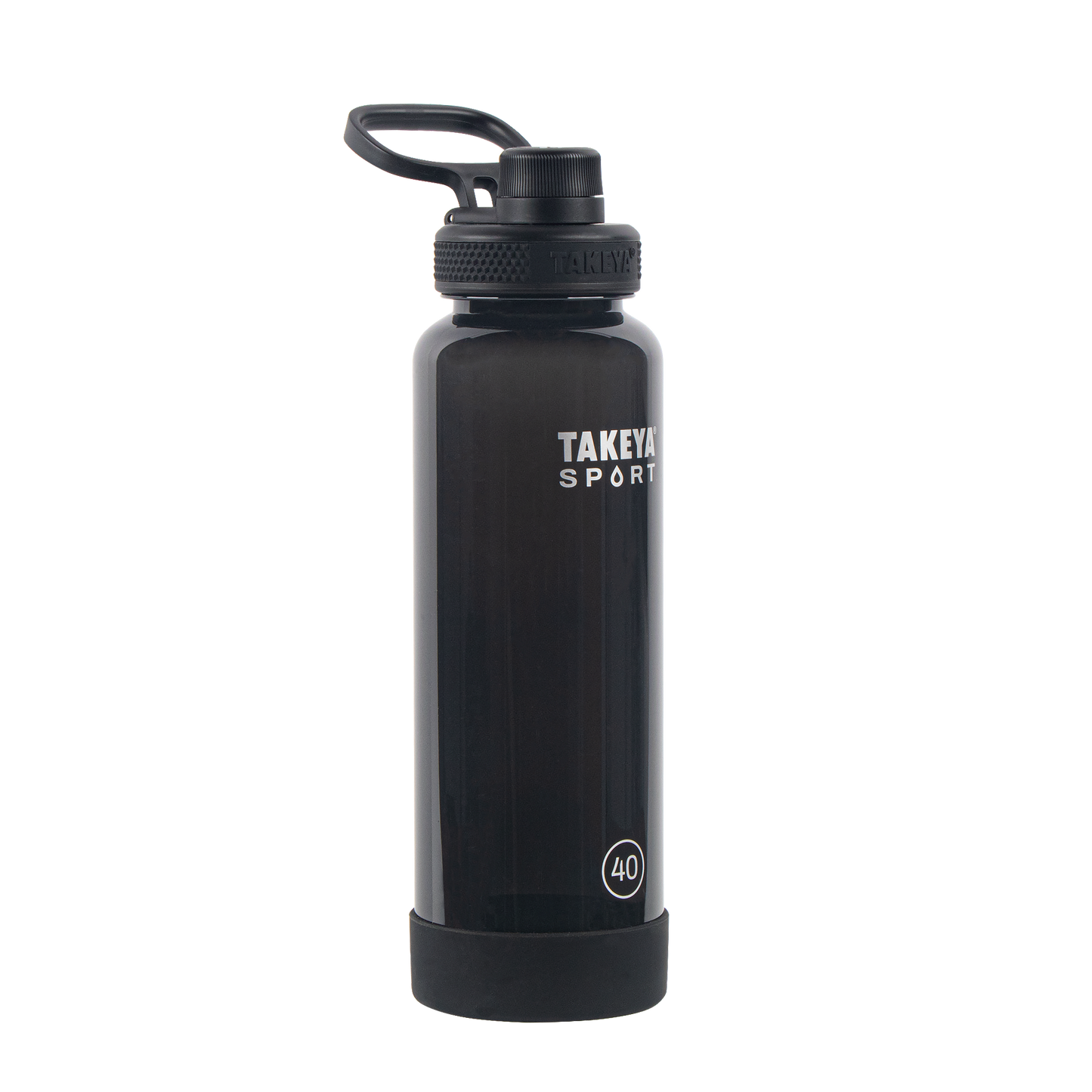 tritan-sport-water-bottle-with-spout-lid-x6 52023-TKS-Tritan-Spout-40-GrandSlamBlack-frontangle.png